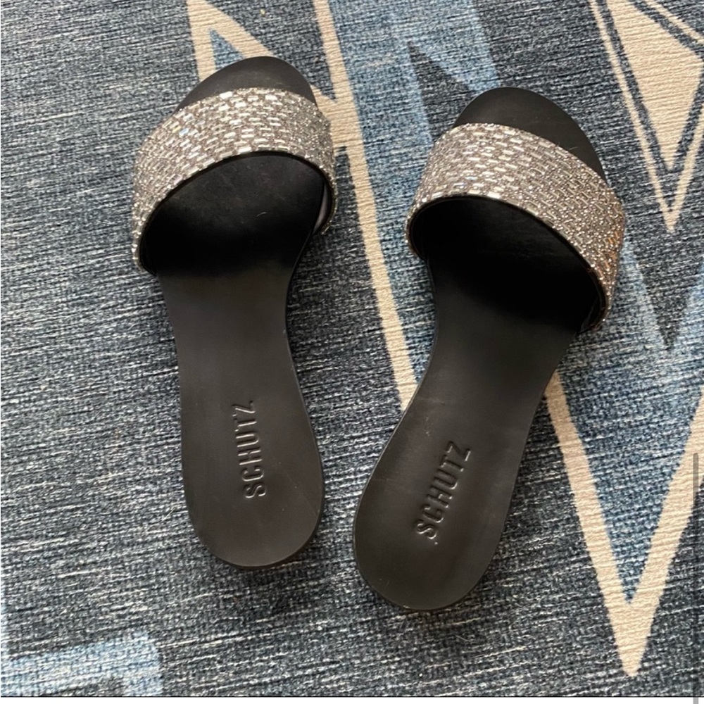 SCHUTZ rhinestone flats 8